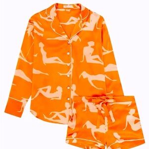 Olivia Von Halle Silk Alba Pajama Set size XS/P